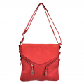 9034 - CORAL PU LEATHER CROSS BODY/ SHOULDER BAG